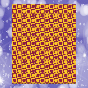 Arizona Pop Art Rutigt Mörkrött Guld Mönster Poster
