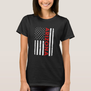 Arizona Pride Retro Vintage Gammal Amerikansk Flag T Shirt
