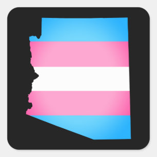 arizona-pride tvärstrimlad flagga fyrkantigt klistermärke