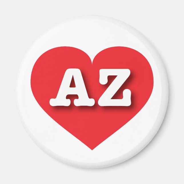 Arizona Red Heart - I kärlek AZ Magnet (Framsidan)