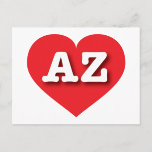 Arizona Red Heart - I kärlek AZ Vykort
