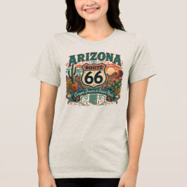 Arizona Red Rock Canyon Saguaro Solnedgång Route 6 T Shirt