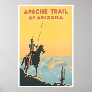 Arizona Resemalmanackaffisch Ökenkonst Native Amer Poster