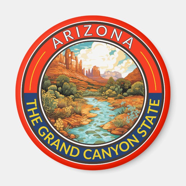 Arizona Resemärke för reskonst Magnet (Framsidan)