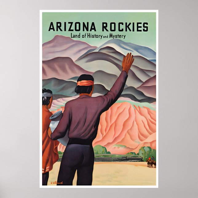 Arizona Resor Affisch Rockies Konsttryck (Framsidan)