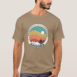 Arizona Retro Vintage Sunset Arizona Mountain Souv T Shirt