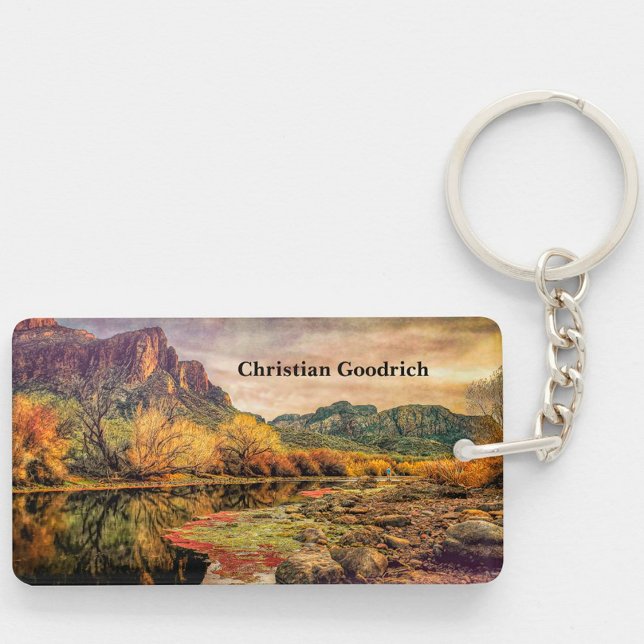 Arizona River Sonoran Desert Mountains Digital Art (Skapare uppladdad)