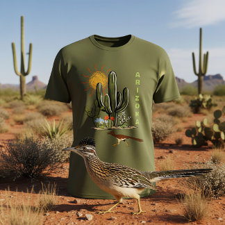 Arizona Roadrunner Ökenkaktus T Shirt
