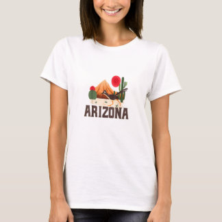 Arizona Roadrunner Retro Boho Desert Cactus T Shirt