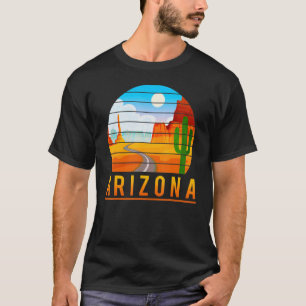 Arizona Roadrunner Retro Desert Cactus T Shirt