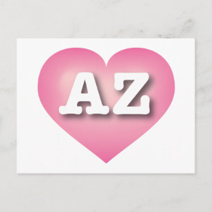 Arizona Rosa Fade Heart - I kärlek AZ Vykort