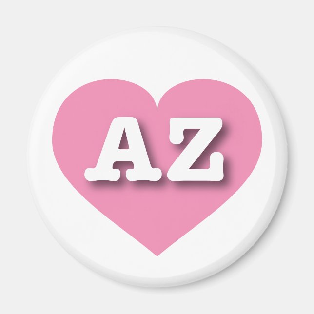 Arizona Rosa Heart - I kärlek AZ Magnet (Framsidan)