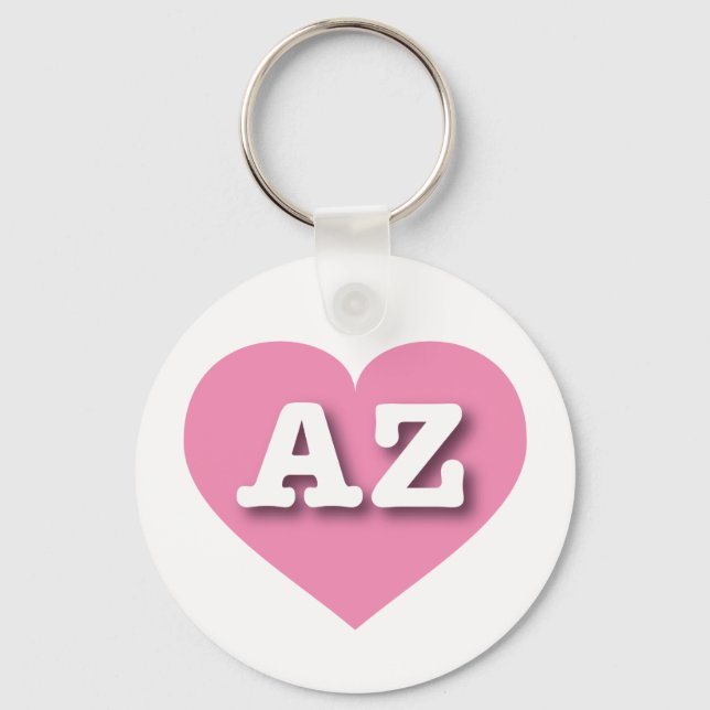 Arizona Rosa Heart - I kärlek AZ Nyckelring (Framsida)