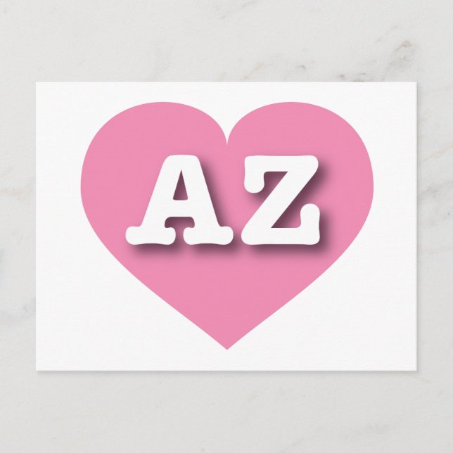 Arizona Rosa Heart - I kärlek AZ Vykort (Framsida)