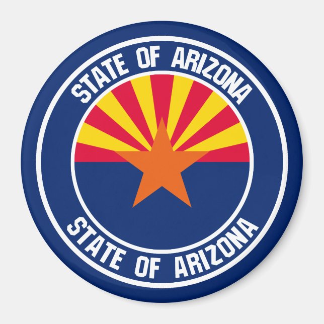 Arizona Round Emblem Magnet (Framsidan)
