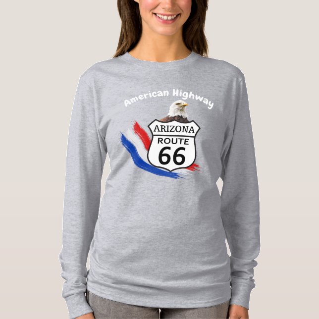 Arizona Route 66 American Highway T Shirt (Framsida)