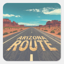 Arizona Route Öken Vägg Grafik Konst