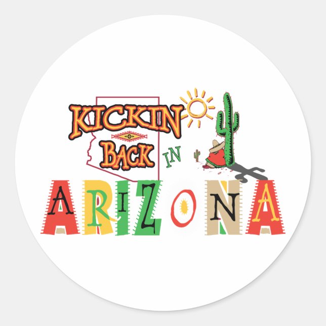 Arizona Runt Klistermärke (Framsida)