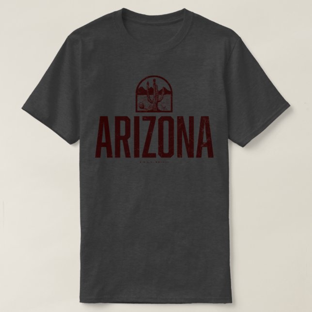 Arizona Saguaro Brown T Shirt (Design framsida)