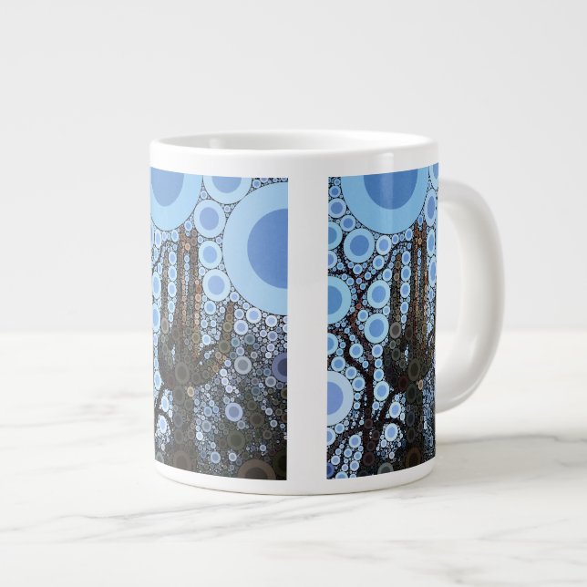 Arizona Saguaro Cactus Concentric Circle Mosaic Jumbo Mugg (Framsida höger)