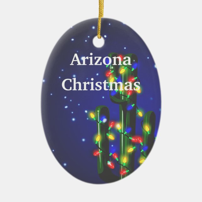 Arizona Saguaro Cactus jul Ornament (Framsidan)