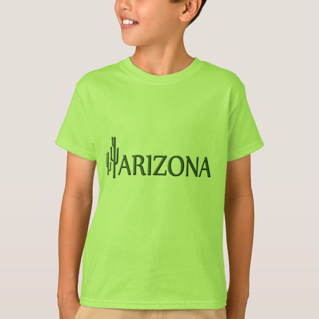 Arizona Saguaro Cactus Kids T-shirt (Framsida)