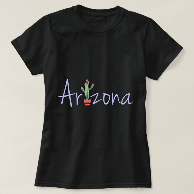 ARIZONA SAGUARO Cactus manar-dampojkar flickor T Shirt (Design framsida)