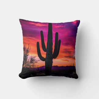 Arizona Saguaro Cactus Southwest Desert Sunset Kudde