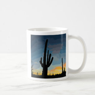 Arizona Saguaro Cactus Southwest Sunset Kaffemugg