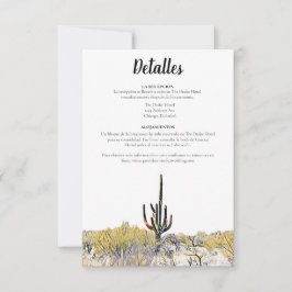 Arizona Saguaro Cactus Spain Dettales Card Inbjudningar
