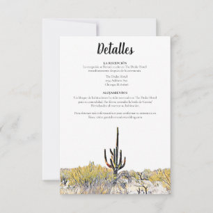 Arizona Saguaro Cactus Spain Dettales Card Inbjudningar
