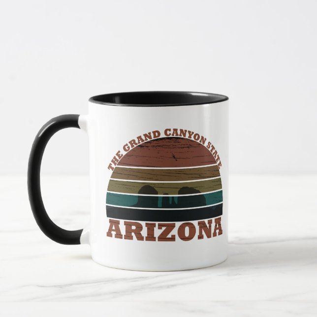 Arizona sedona Grand canyon liggande retro Mugg (Vänster)