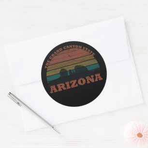 Arizona sedona Grand canyon liggande retro Runt Klistermärke