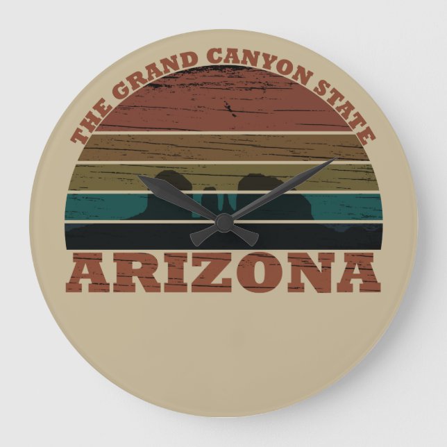 Arizona sedona Grand canyon liggande retro Stor Klocka (Framsida)