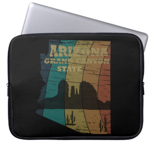 Arizona Sedona karta grand canyon liggande retro Laptop Fodral