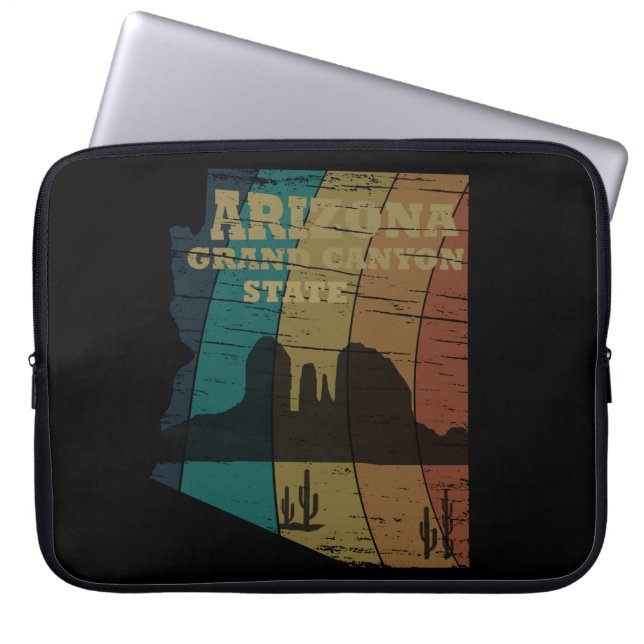 Arizona Sedona karta grand canyon liggande retro Laptop Fodral (Framsidan)