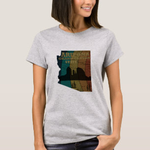 Arizona Sedona karta grand canyon liggande retro T Shirt