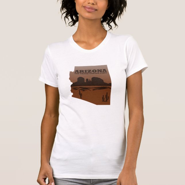 Arizona Sedona Landcape az karta vintage T Shirt (Framsida)
