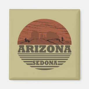 Arizona Sedona liggande vintage az retro Magnet