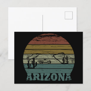 Arizona Sedona vintage sunset retro az Helg Vykort