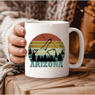 Arizona Sedona vintage sunset retro az Kaffemugg