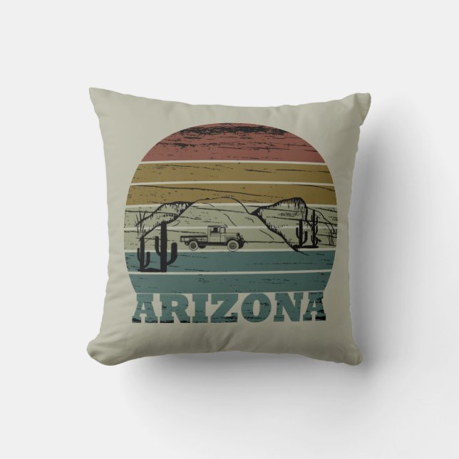 Arizona Sedona vintage sunset retro az Kudde (Framsida)