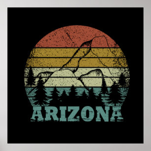 Arizona Sedona vintage sunset retro az Poster