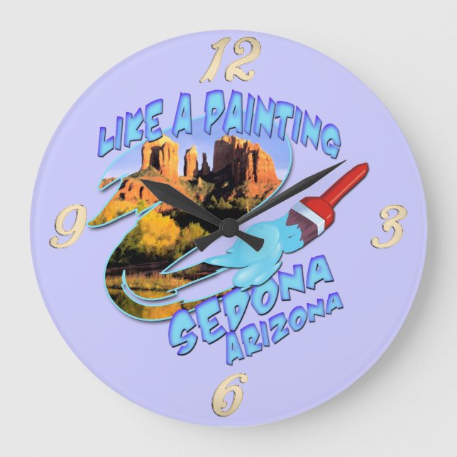 Arizona Sedona Wall Clock Stor Klocka (Framsida)