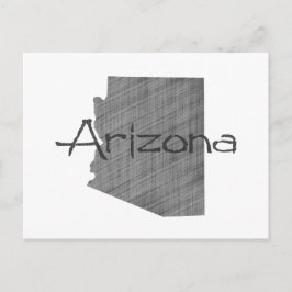 Arizona Shaped Vintage Grått Chalkboard Black Namn Vykort