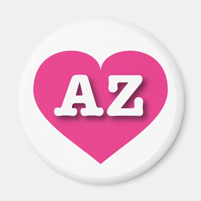 Arizona Shock rosa Heart - I kärlek AZ Magnet (Framsidan)