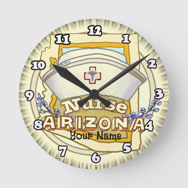 Arizona Sjuksköterska Rund Klocka (Framsida)
