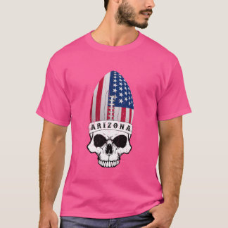 Arizona Skull 4th of July Patriotic ShortSleeve Un T Shirt