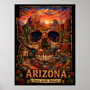 Arizona Skull Illusion Astigmatism SINNESTILLSTÅ Poster