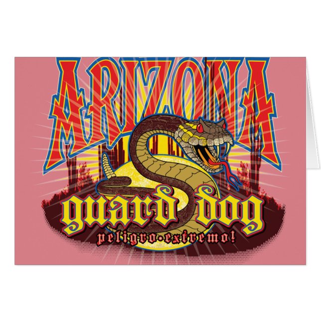 Arizona Snake på Guard Hälsningskort (Framsidan Horizontal)